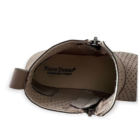 Pierre Dumas Comfort Foam Perforated Slip On Sneakers High Top Taupe Fast-5 - Picture 10 of 11